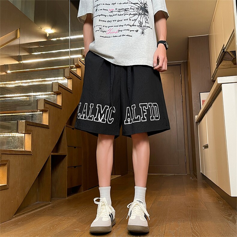 夏季新款泡泡纱印花新款男女同款短裤XZ102B-1-DK2506P20,男装牛仔裤,星座102B-1