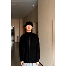 重磅秋冬北极绒双拉链毛衣开衫美式复古休闲慵懒风宽松针织衫外套，男装针织衫/毛衣，电商A486-1