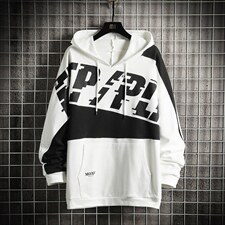 主推货足7XL-M大码连帽卫衣男2023春季新款长袖上衣加肥加大码图片