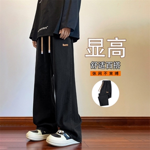 简约百搭美式复古牛仔裤男宽松直筒休闲裤子阔腿长裤K825-特批-37图片