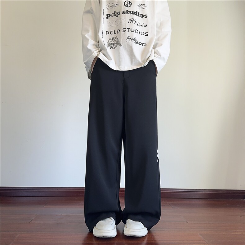 2025春季新款高级设计感垂坠宽松休闲西裤B315-K25637-特p40控78,男装休闲裤,电商B315