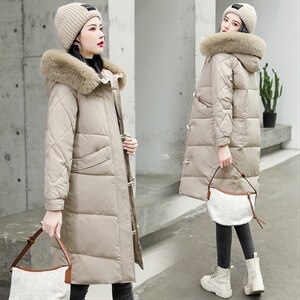 2021年冬季新款宽松休闲大口袋羽绒棉棉衣冬季配仿真毛,女装棉衣/棉服,依万里