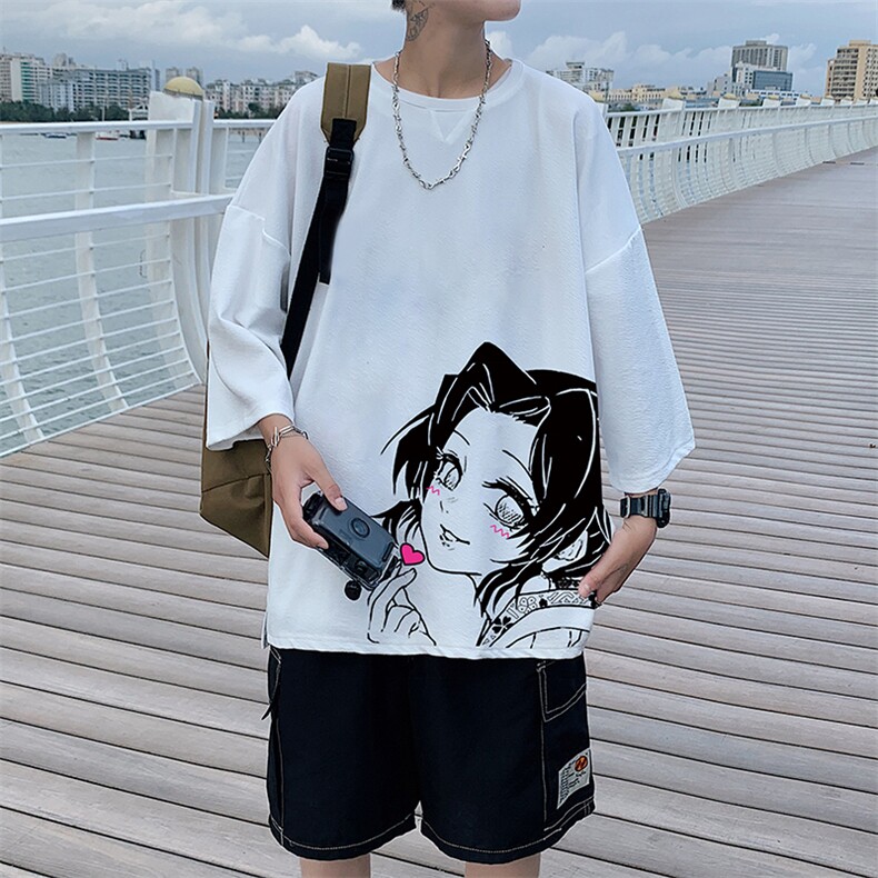 Q11153-P30 春夏季七分袖t恤男大码五分袖男短袖中袖图片