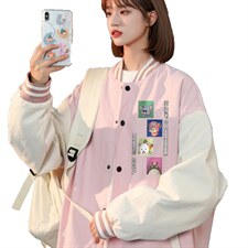 中性风春秋季情侣棒球服男女休闲夹克女时尚外套男BQF268-P50,男装夹克,电商B371