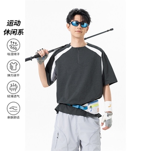 2026夏季新款迪桑棉吸湿透气短袖T恤男DT6232-特P23建议零售价58