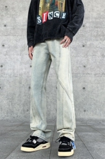 美式高街水洗牛仔裤潮流直筒休闲裤A161-S2352-P56，男装牛仔裤，电商A161