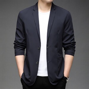 西装男士休闲两粒扣外套爸爸纯色正装单件便服上衣HPN688052-P170,男装西服,电商B212（原钱塘6029）