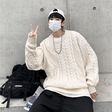B306P50秋冬男装男生毛衣线衫时尚宽松男日系打底衫，男装T恤，星座512-6