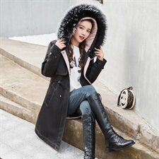 2021冬季新款舒适时尚毛领派克服派克服图片