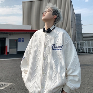 JK8802-P52美式秋潮牌华夫格棒球服夹克图片