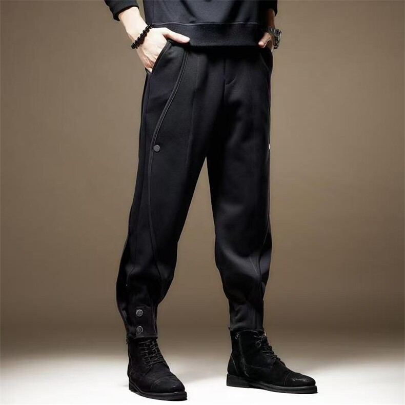 欧美潮牌机能休闲裤男士秋季时尚高端长裤宽松束脚痞帅黑色卫裤男，女装休闲裤，星座1210-1