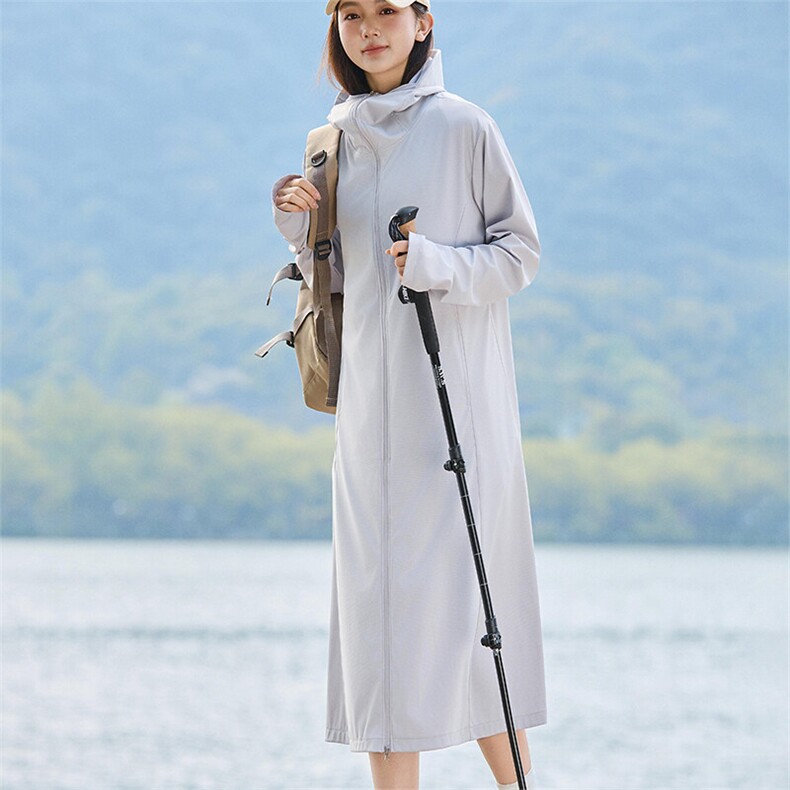 长款防晒衣女新款户外防紫外线轻薄全身防晒服 A406 F6060 特P75图片