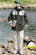 冬上新三合一冲锋衣潮加绒纯色羽绒服外套男女8300-P210控价299，男装羽绒服，电商A441-1