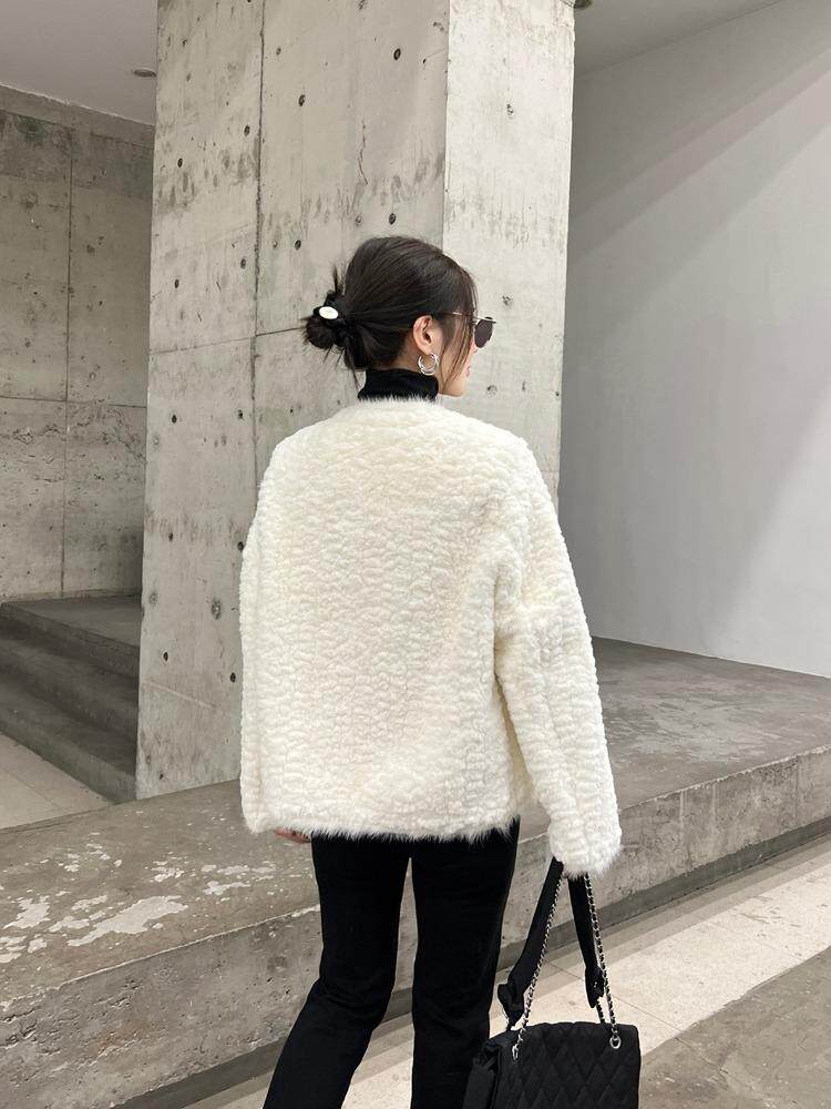 现货，水貂毛拼接皮毛外套，其它，淳沐