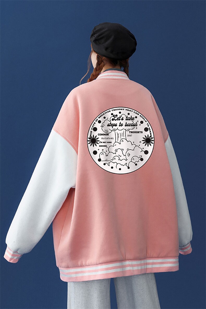 2022秋季新品港风ins潮牌字母印花宽松棒球服夹克G88---P65控78,男装夹克,A247A