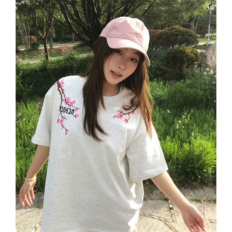 万针全刺绣工艺抖音得物高品质260克重磅纯棉双纱美式高街短袖T恤,男装T恤,电商A486