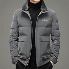 脱卸领羽绒服冬季中年男士休闲立领防寒服爸爸冬装YYYR6811-P295，男装羽绒服，电商B212（原钱塘6029）