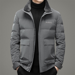 脱卸领羽绒服冬季中年男士休闲立领防寒服爸爸冬装YYYR6811-P295图片