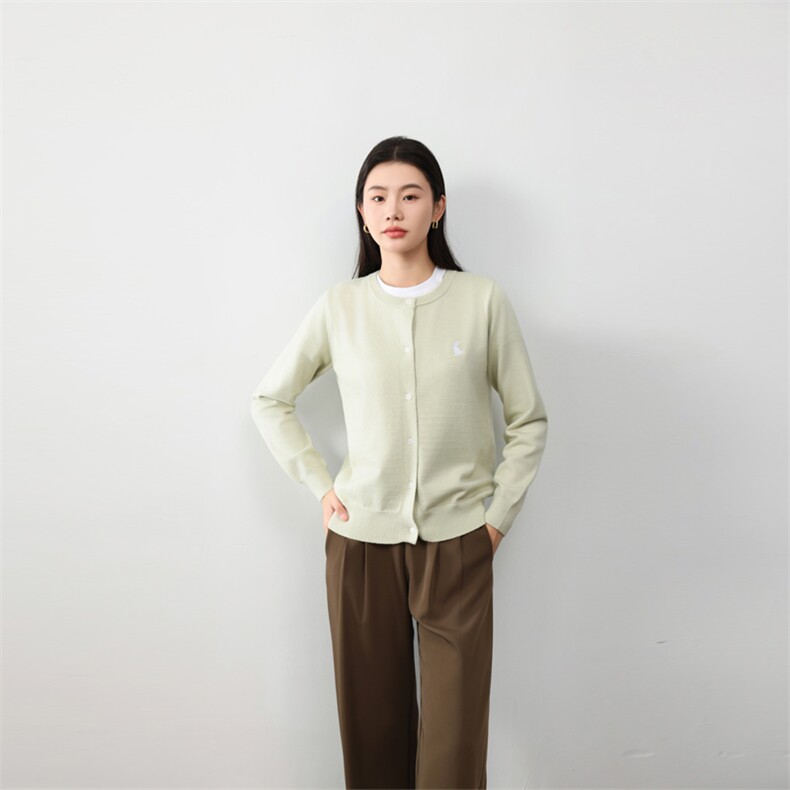 小兔刺绣开衫,针织衫/毛衣,美莎羊绒
