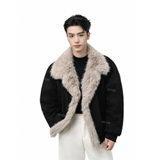 网图冬季座山雕棉服皮毛一体短款加厚毛领外套男MY006特P108，男装棉衣，电商A341