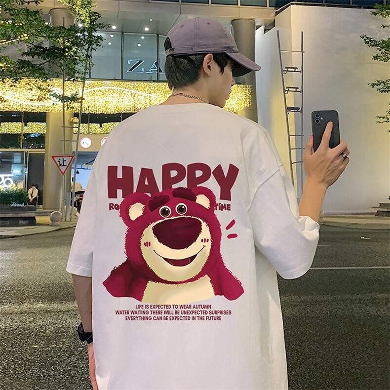 T678大码宽松纯棉运动圆领体恤衫oversize短袖T恤男重磅T,男装T恤,星座304A-1