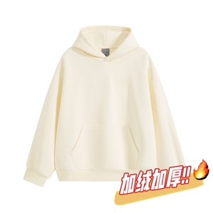 卫衣加绒奥粒绒无帽绳连帽重磅500克潮棉全棉外套男 RH5302JR-P55图片