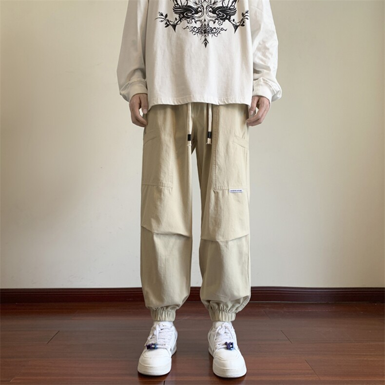 日系潮流休闲长裤工装裤男款春秋美式潮牌宽松束脚裤K7359-P36,男装休闲裤,星座512-4