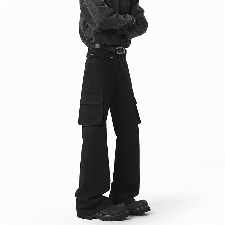 现货迷彩工装修身微喇S-5XL大码牛仔裤男78011特P45控78立体白底，男装牛仔裤，星座227-7