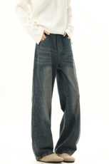 高品质现货春夏微喇牛仔裤男宽松直筒美式休闲裤子-P60-限价78，男装休闲裤，星座310A-1