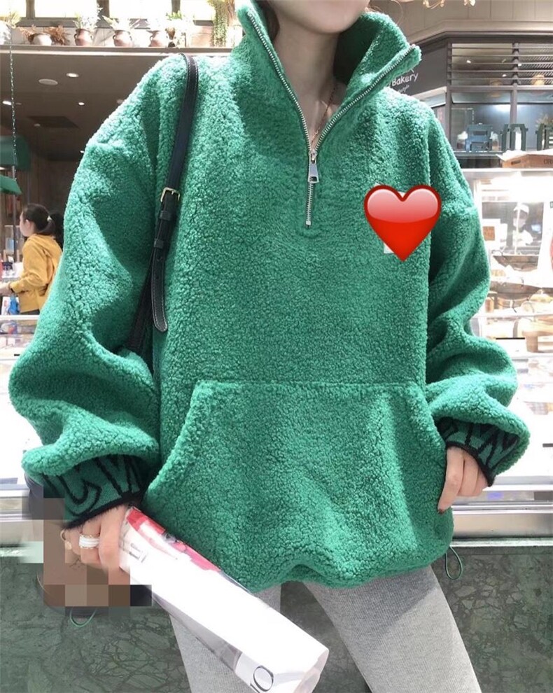 颗粒绒加厚卫衣，女装卫衣/绒衫，一杭