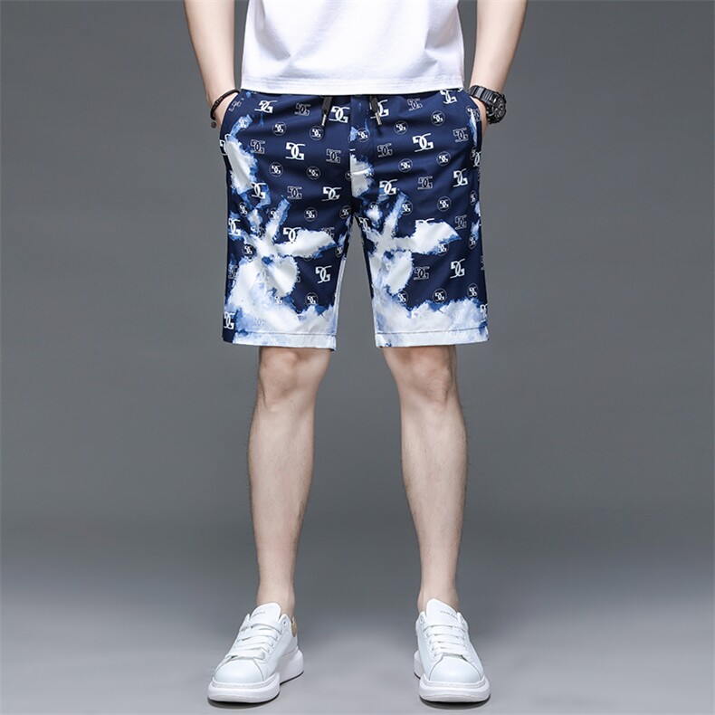 C233213钱塘2020-2夏季新款男士薄款花休闲裤时尚潮流短裤P49图片