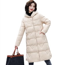 新冬装2022长款羽绒服服韩版时尚束腰款女羽绒服外套90%大气款图片