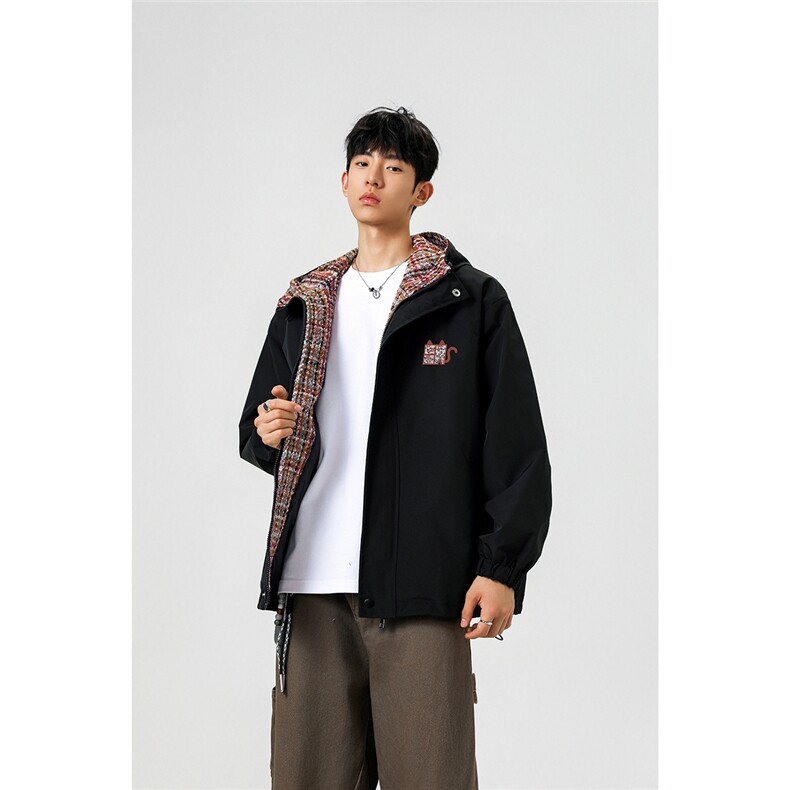 小恶魔印花小香风大码M-5XL夹克男聚酯纤维JK78124P75控118，男装夹克，星座227-7