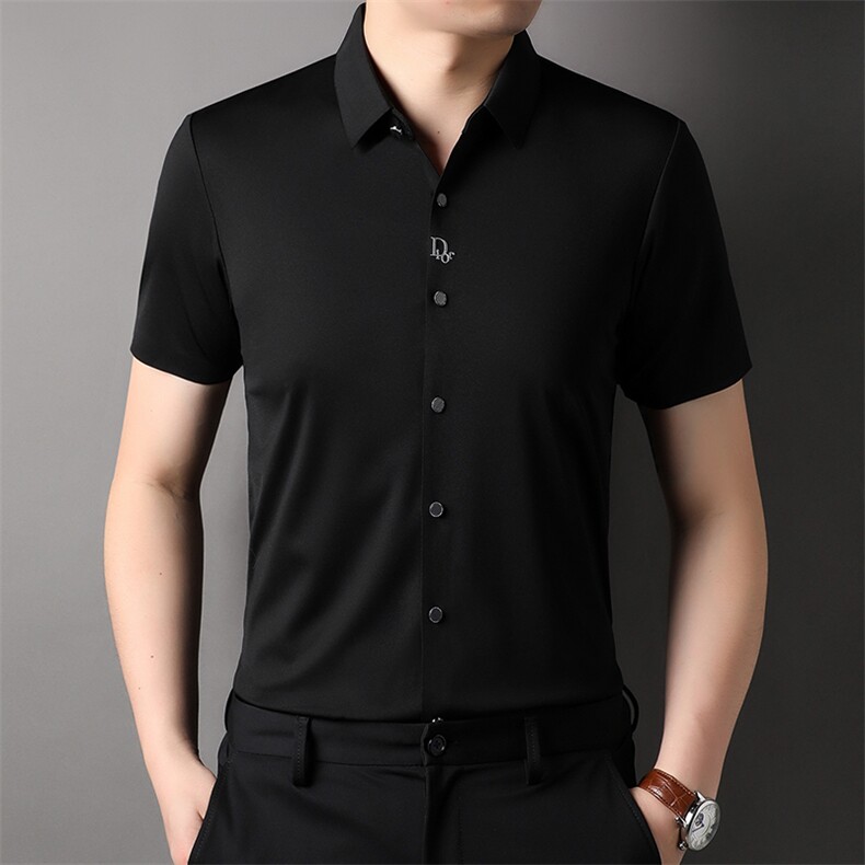 短袖衬衫男薄款无痕夏季新款宽松翻领休闲时尚男生衬衣HP3007-P68图片