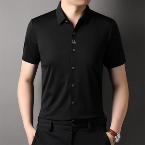 短袖衬衫男薄款无痕夏季新款宽松翻领休闲时尚男生衬衣HP3007-P68图片