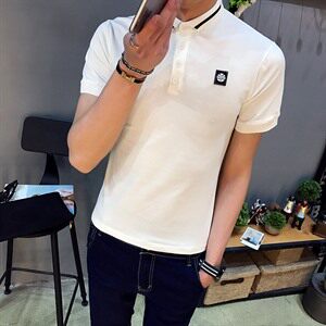 休闲 修身 免烫处理 青少年 2021年 潮 青春流行 夏季 棉毛布 圆领 Polo衫图片