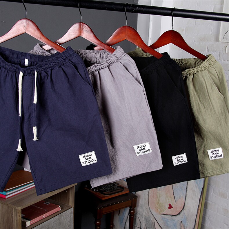 棉麻短裤五分裤休闲裤夏季新款韩版潮流休闲男装1115-1，男装休闲裤，星座1115-1