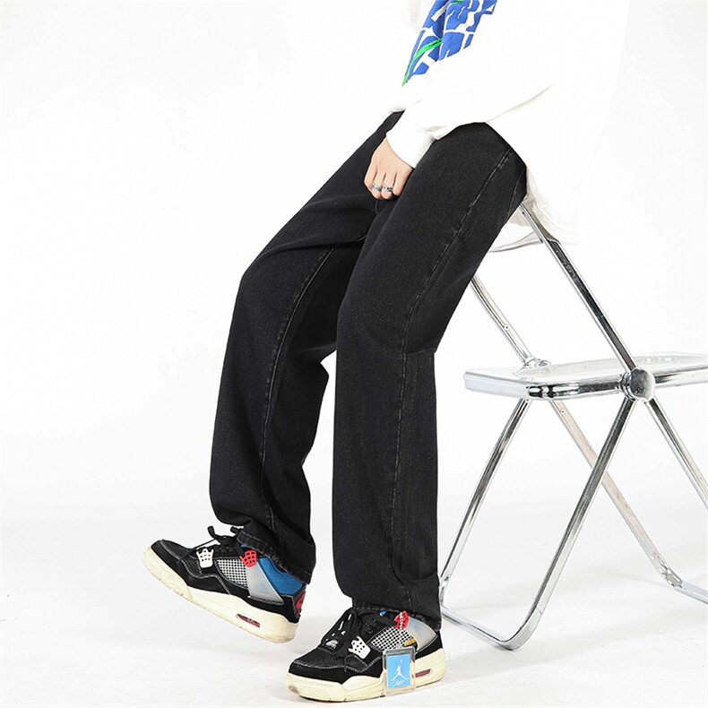 水洗做旧牛仔裤男美式复古直筒宽松潮牌休闲裤A080-9231-P30控58,男装牛仔裤,电商A080