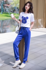 2022年夏装新款克莱因蓝休闲运动服卫衣套装女网红时尚两件套女，女装套装/套裙，瑶迪依秀