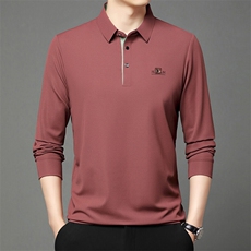 春季新款男士长袖T恤翻领男士polo衫打底衫体恤衫品质上衣男装，男装Polo衫，钱塘6003（原4033）