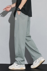 设计感浅绿色休闲裤男夏装2024潮流复古痞帅宽松直筒裤DY563-P55，男装休闲裤，电商A178-1