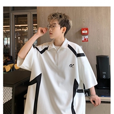 抖音品质！重磅夏季美式冰丝POLO衫男潮流宽松短袖XP2405-P45控68，男装Polo衫，电商B370