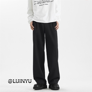 高街时尚垂顺简约西装裤潮流百搭休闲直筒  K116-特批35图片