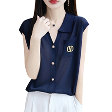 刺绣无袖开衫背心女夏季2025新款打底衫洋气大码女装冰丝针织上衣，女装T恤，昭美羊绒
