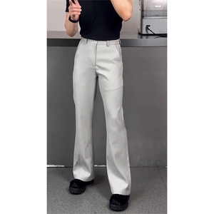 2025 春夏新款垂感冰丝微喇休闲裤男显高显瘦百搭西装裤K313-P40图片