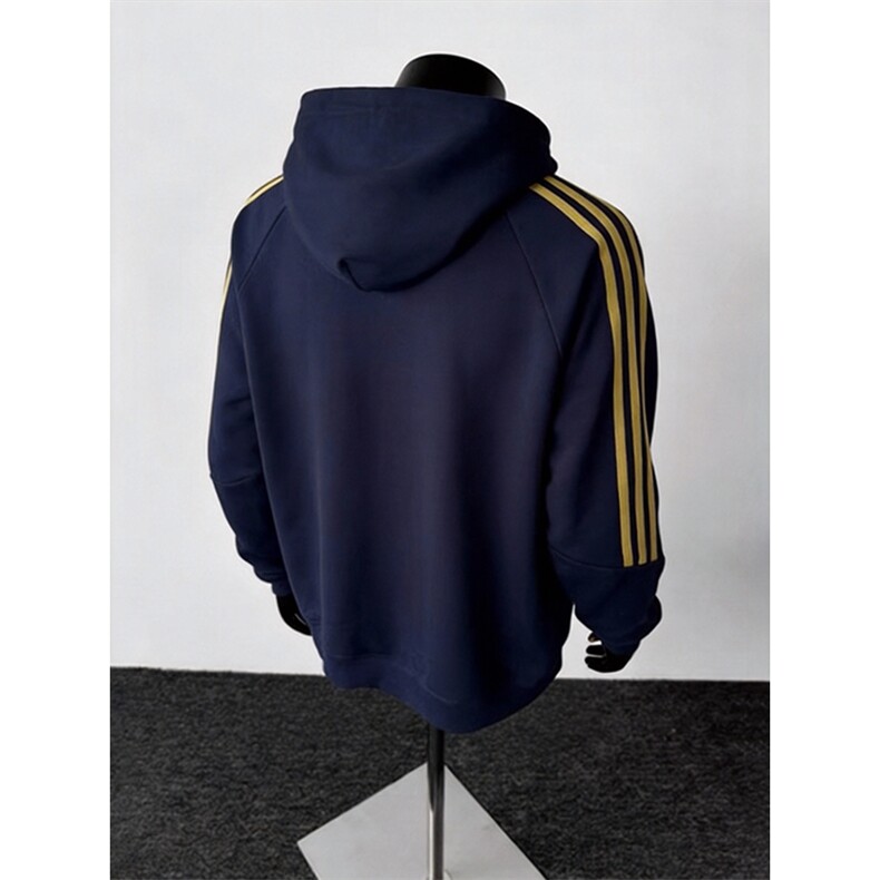 春装新款高品质男女美式高街结构全棉纯色宽松织带连帽卫衣CM23,男装卫衣,电商A486