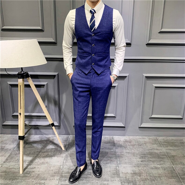 男士马甲套装背心春秋季伴郎服兄弟装新郎结婚礼服团西服马甲裤,男装背心/马甲,星座505-2（原电商A260-1)
