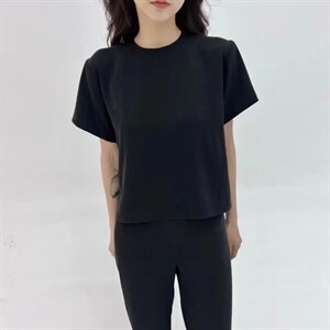 黑色极简懒人套装图片