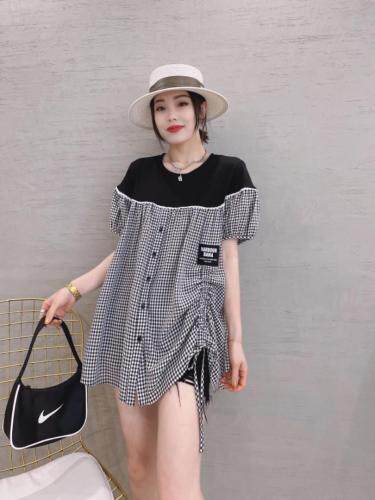 针织拼接长衫，女装，姚姚家