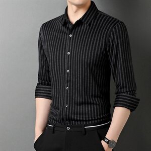 J580钱塘2021-1秋季新款男士高端轻奢羊毛长袖衬衣大货主推P100图片